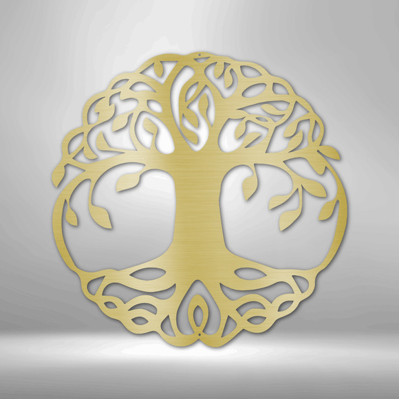 Classic Tree of Life Steel Sign Laser Cut Powder Coated Home & Office Metal Wall